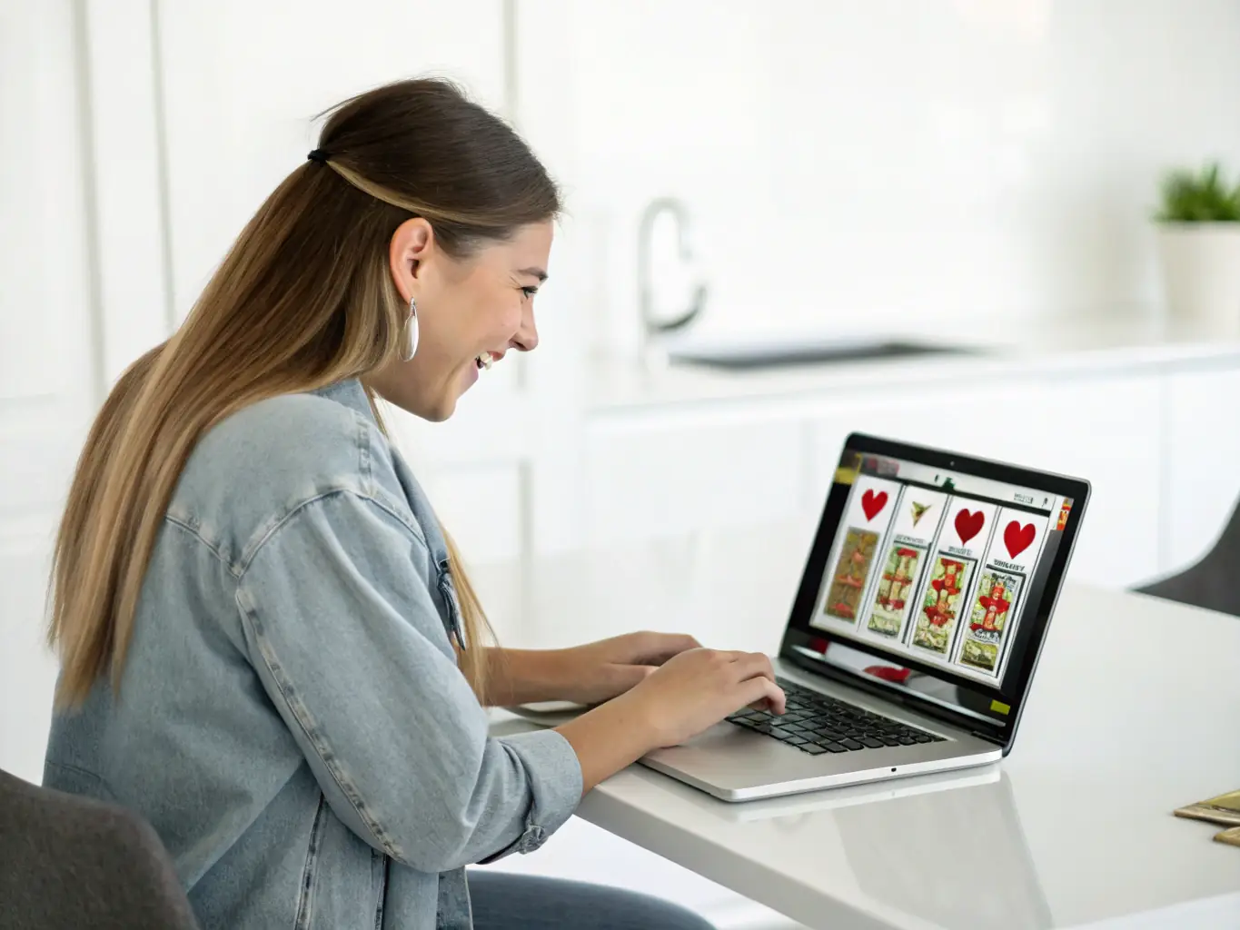 An image of a person studying bonus 2026 game rules on a laptop, with colorful chips and cards on the table, symbolizing the learning process.